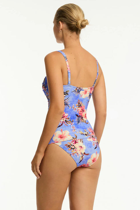 Sea Level Blue Hawaii Twist Singlet Top